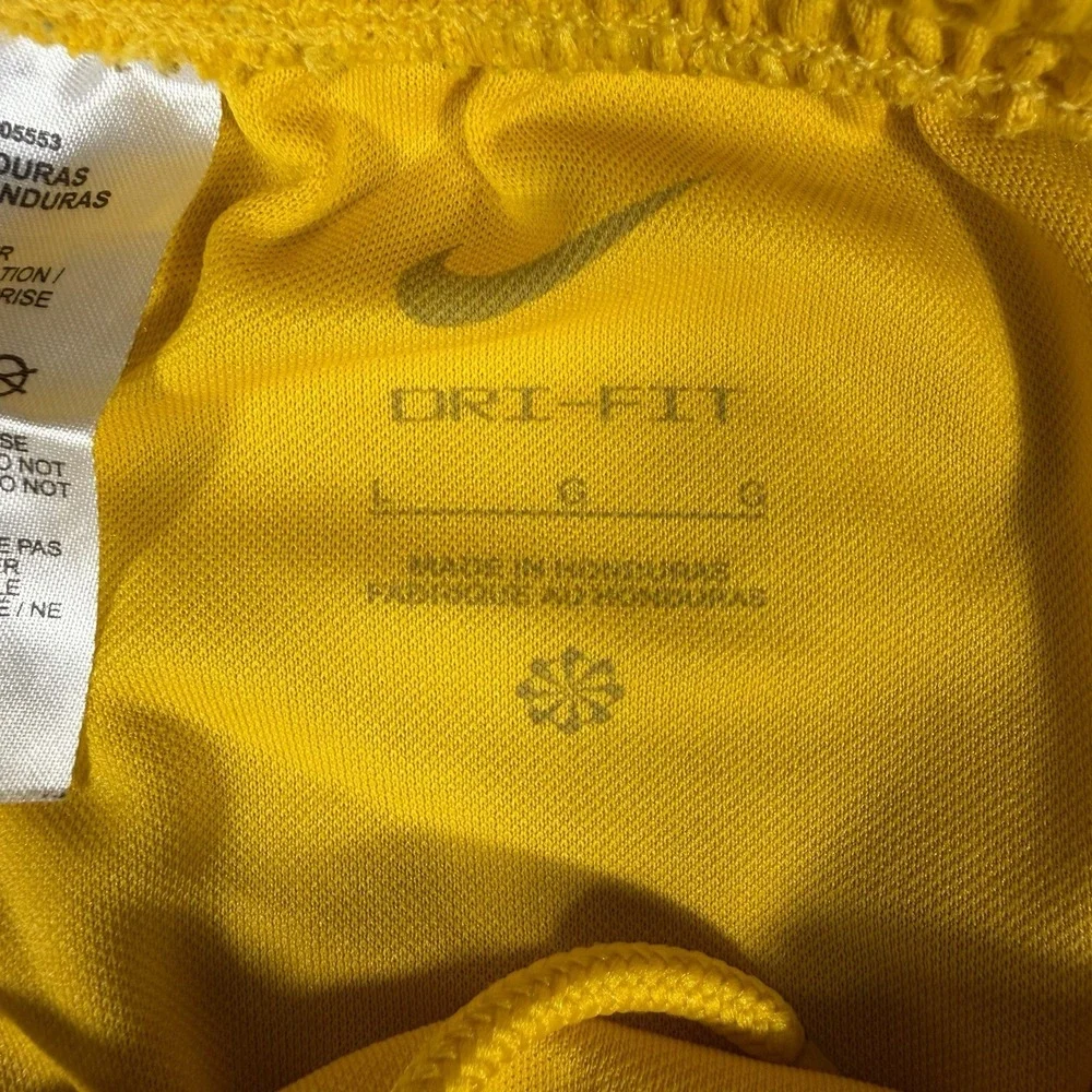 Nike Youth Large Park III Dri-FIT Soccer Shorts Yellow Gold Athletic